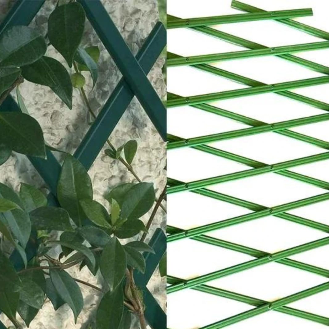 سياج جداري بلاستيكي متمدد أخضر قابل للطي، سياج حديقة 180*30 سم
