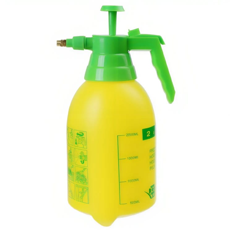 MEGA 2L Pressure Sprayer for Gardens and Indoor Plants Green and Yellow for Gardeners and Plant Enthusiasts