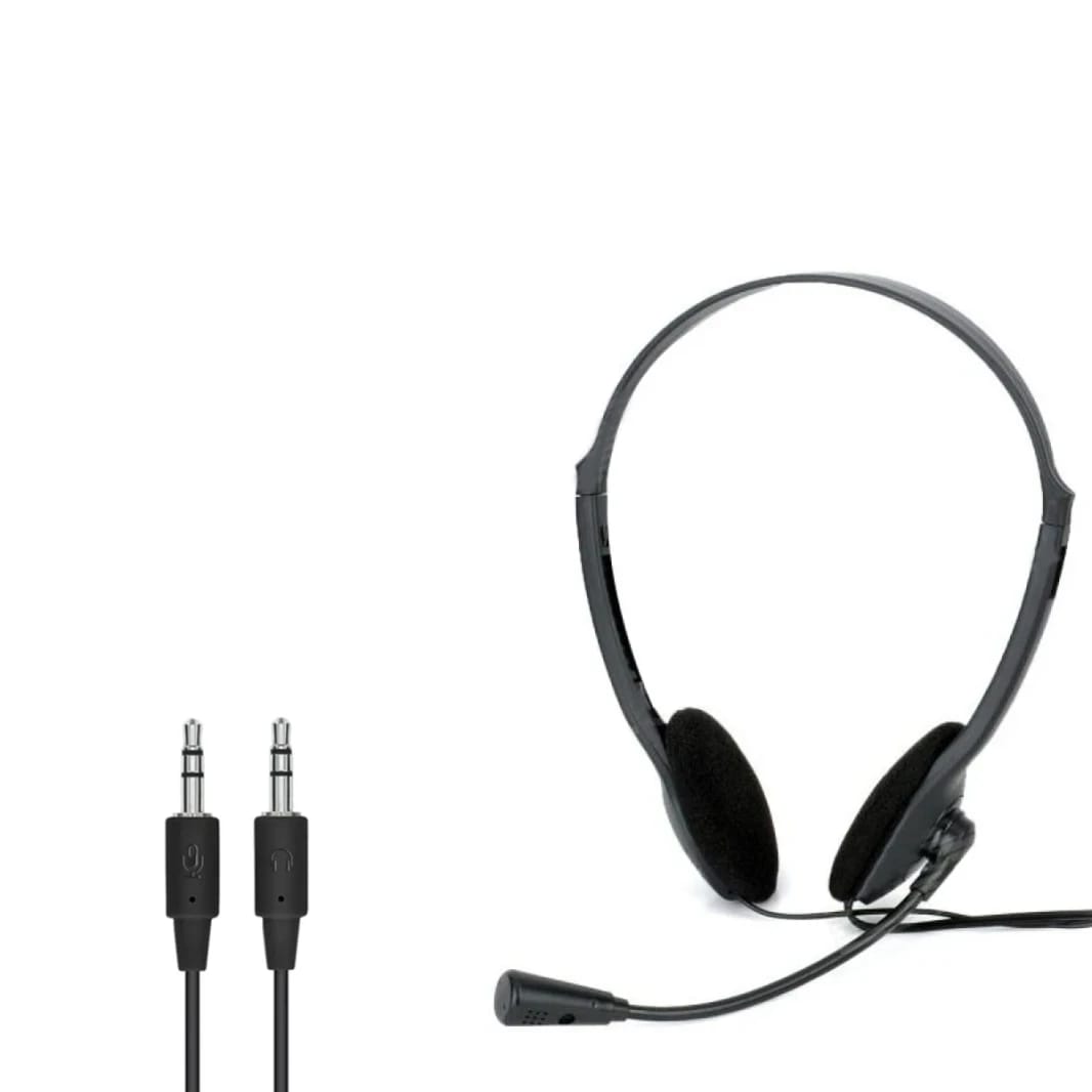 STEREO PC HEADSET, WORK WITH COMPUTER, LAPTOPS WITH  (3.5MM)*2  JACK