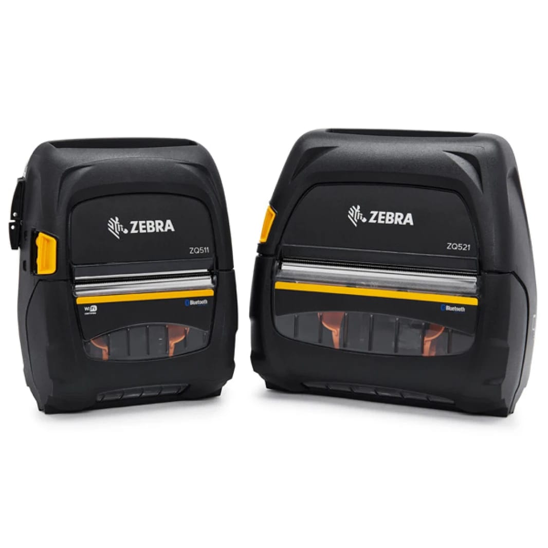 Zebra ZQ521 Mobile printer, direct thermal, 8 dots/mm (203 dpi), media width (max.): 113mm, print width (max.): 104 mm, roll diameter (max.): 57 mm, speed (max.): 127 mm/s, Bluetooth, LCD Display, Bla