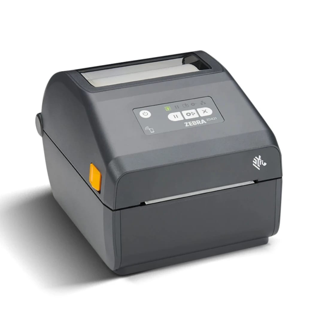 Barcode printer - Desktop Label Printer, Zebra ZD421, Direct Thermal, 203 dpi, 4" Print width, 6" Per Second Print speed, Standard EZPL, Modular Connectivity Slot, USB Host Interface.