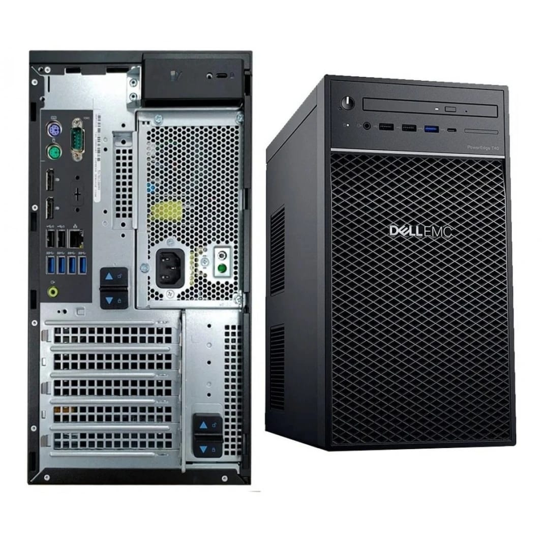 Dell PowerEdge T40 Mini Tower Server Intel Xeon E-2224G,8GB Memory,1TB HDD