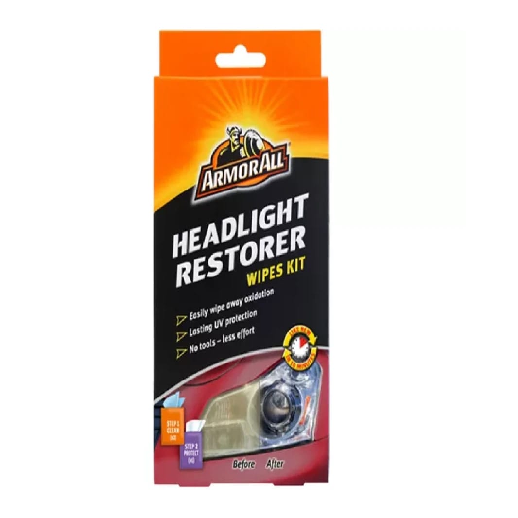 ARMORALL HEAD LIGHT RESTORER WIPES KIT