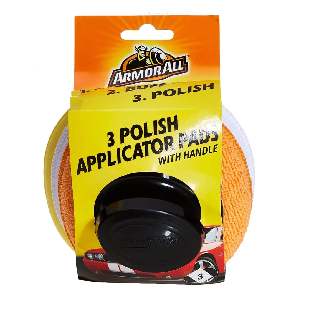 ARMORALL 3 POLISH APPPLICATOR PADS WITH HANDLE