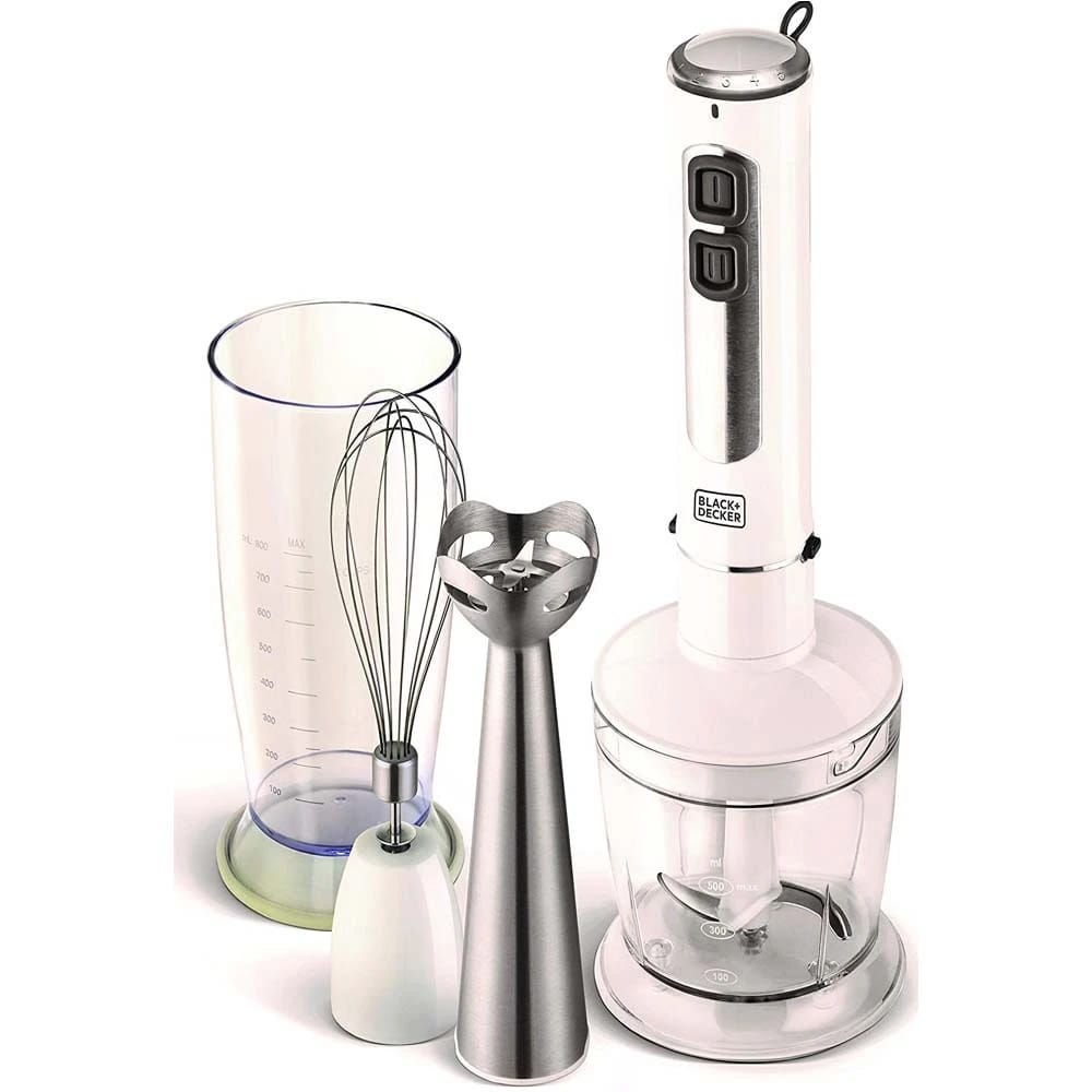 BLACK & DECKER 400W 4-IN-1 STAINLESS STEEL STEM HAND BLENDER WITH CHOPPER