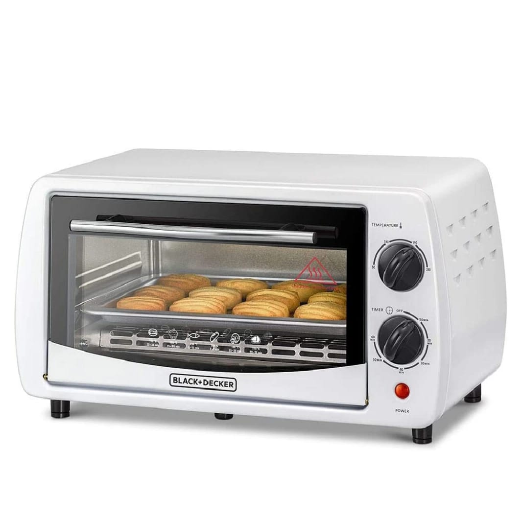 Black & Decker 9L الزجاج المزدوج محمصة الفرن Tro9dg-B5 أبيض
