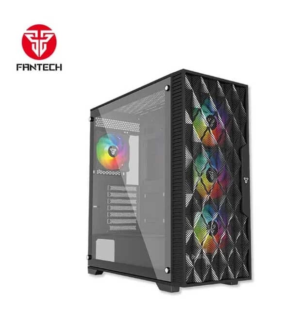 FANTECH RHOMBUS XL CG84 MID TOWER CASE – BLACK