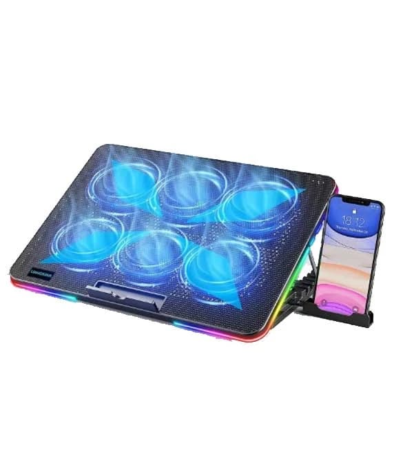X8 12" to 17" RGB 6 Fan Gaming Cooling Pad