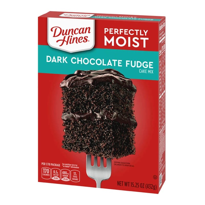 Duncan Hines Perfectly Moist Dark Chocolate Fudge Cake Mix 432g