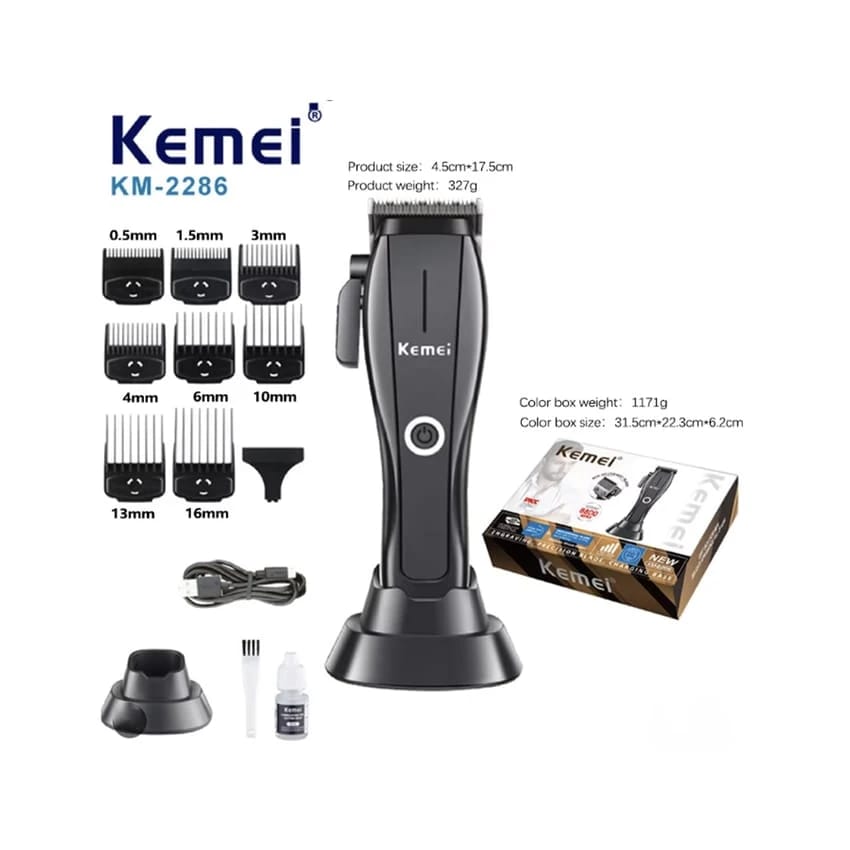 Kemei KM--2286 Professional Electric Hair Clippers with Vector Motor, Rechargeable