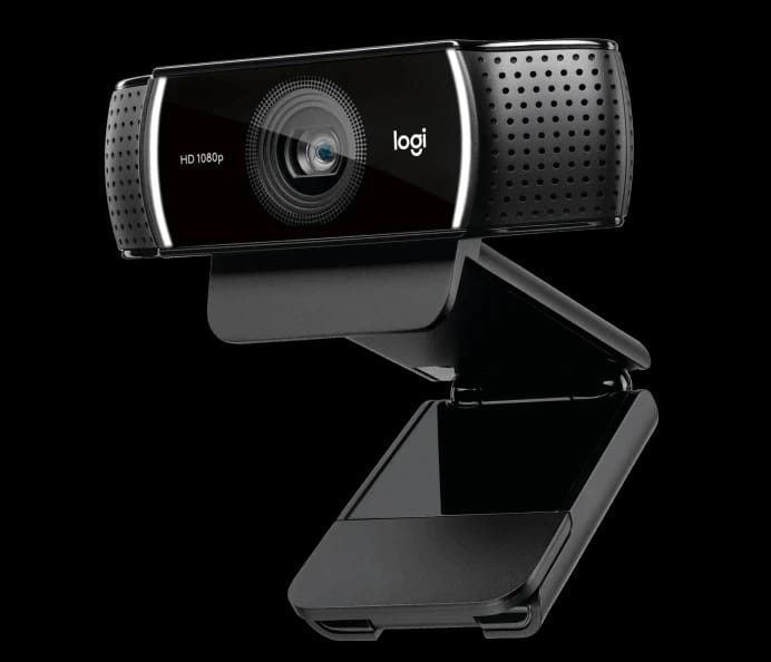 كاميرا ويب Logitech C922 Pro Stream بدقة 1080 بكسل لبث وتسجيل الفيديو عالي الدقة بدقة 720 بكسل بمعدل 60 إطارًا في الثانية مع حامل ثلاثي القوائم