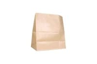 Square Bottom Plain Brown Paper Bag without Twisted Handle 90gsm X Large (L32*W32*B17cm) (200/Ct) 200 / Carton