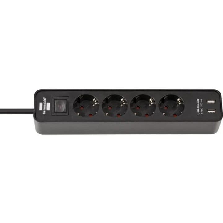 وصلة كهرباء 4 مداخل مع شاحن 2-USB