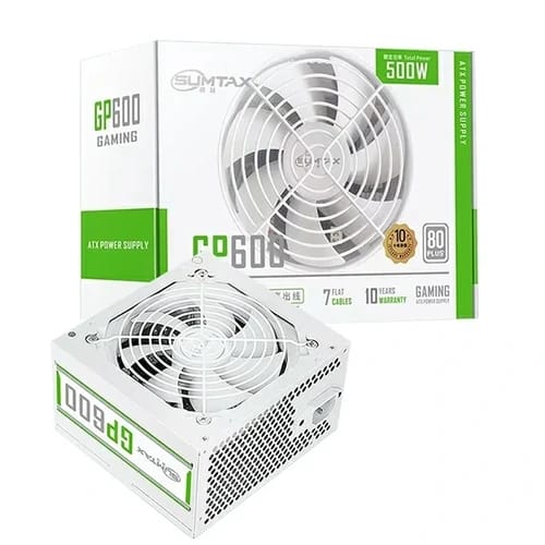 Sumtax GP600 500W إمدادات الطاقة 80+ أبيض