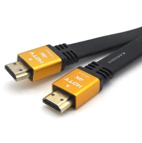 Flat High Quality High Speed Flat 4K HDMI 2.0 Cable 10m Gold