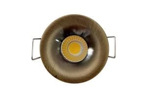 Amta Spot Led 3CM 3 Watt Metal Spring,White Clips, Golden Frame
