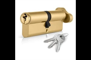 Yuni Door CylInder 8cm Gold/Silver Security Profile