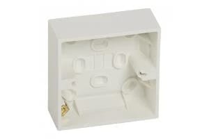 One Gang Flush Square mounting Box, 4.4 cm depth (8 x 20mm) Inlets White