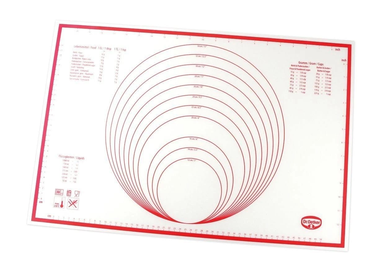 Dr. Oetker  Silicone Mat For Dough, Fondant And Marzipan, 60X40 cm
