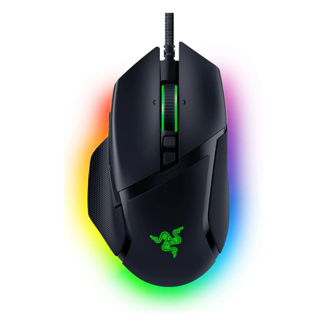 Razer Basilisk V3 Mouse Mouse Mouse Mouse: أسرع مفتاح فأر ألعاب - CHROMA RGB الإضاءة - 26K DPI مستشعر بصري - 11 أزرار قابلة للبرمجة - عجلة الإمالة الفائقة - كلاسيكية أسود كلاسيكي
