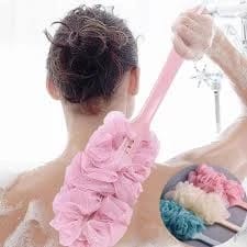 Bath Brush with Loofah and Long Handle – Shower Loofah Brush