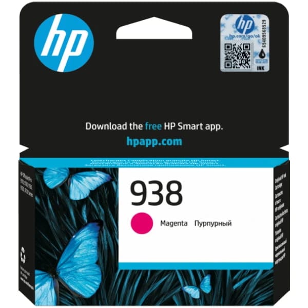 HP 938 Magenta Original Ink Cartridge for HP OfficeJet Pro 9110, 9120, 9130, 9720, 9730 series – 4S6X6PE