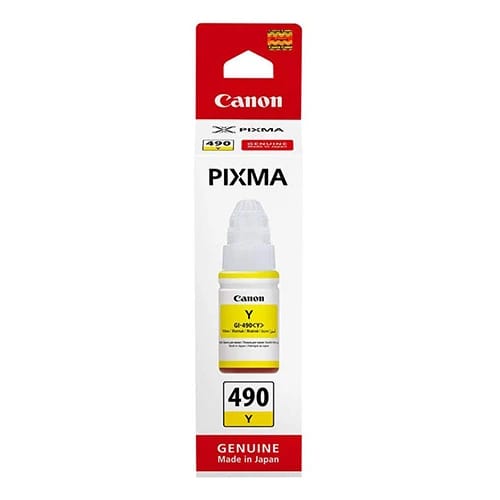 Canon Pixma Ink Gi-490 PgB y أصفر حبر الأصفر الأصفر (زجاجة الحبر الأصفر)-[0666C001AA]