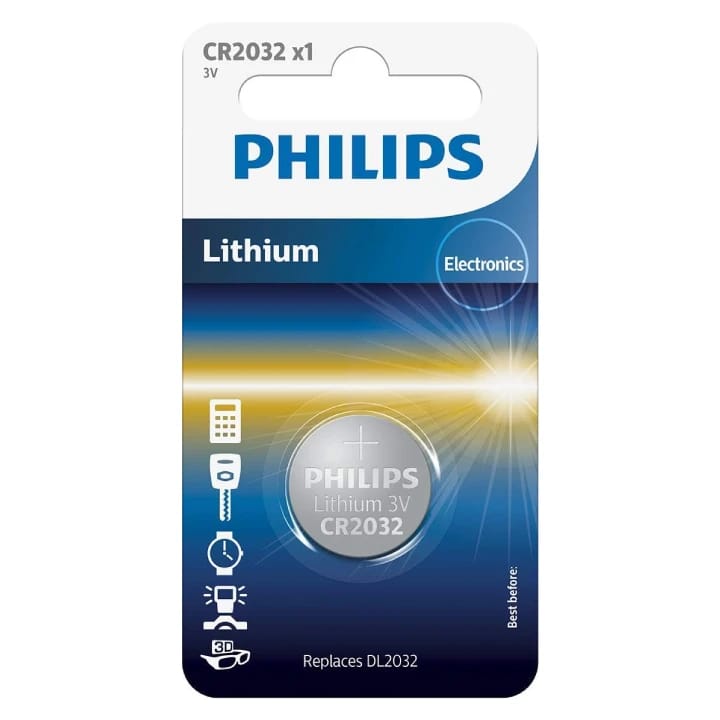 Philips lithium mini cell (button) Batteries – CR2032