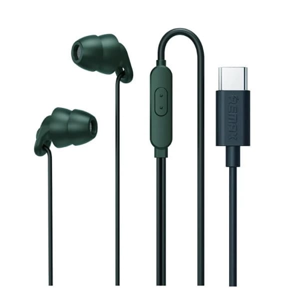 Remax RM-518a Type-C Wired Sleep Earphones Green