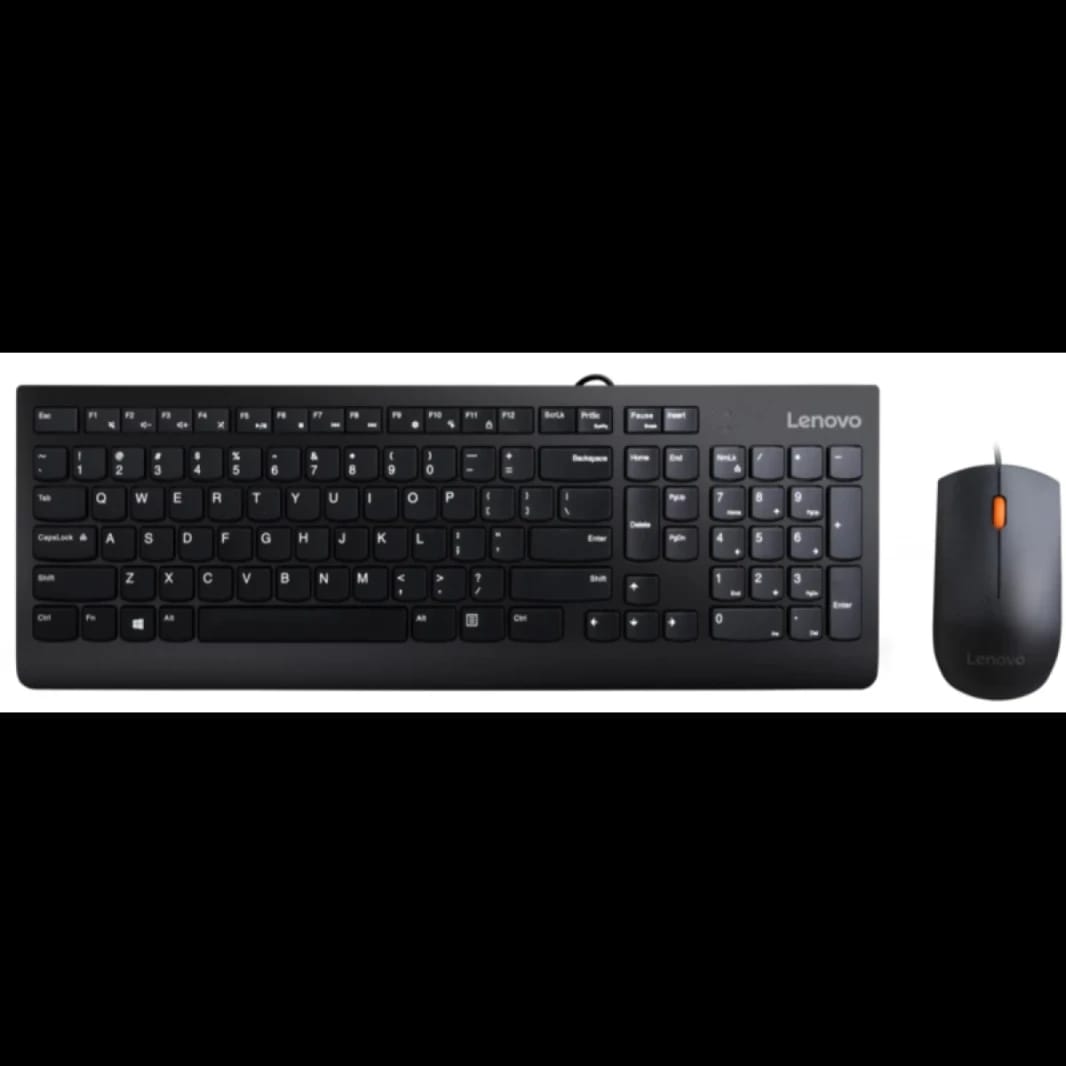 Lenovo 300 Wired Keyboard and Mouse Combo (Black)