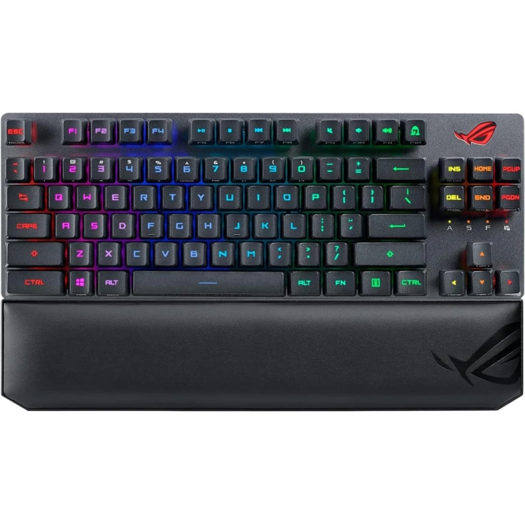 Asus ROG Strix Scope RX TKL Wireless Deluxe Optical Mechanical Gaming Keyboard - RX Red Switches, Arabic/English Layout, Black