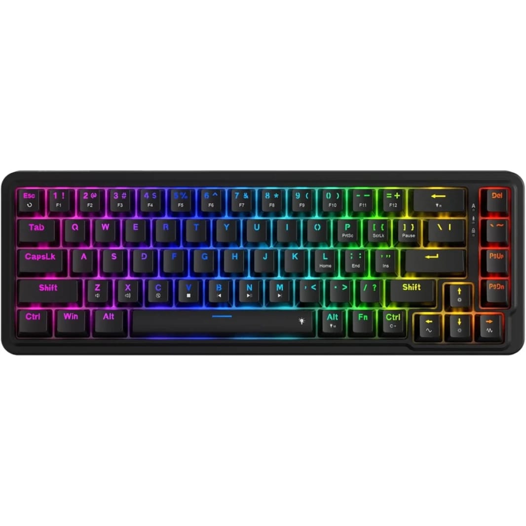 Redragon K709 NOVA 65% Wired Gasket RGB Gaming Keyboard with 68 Keys, Featuring Hot-Swap and Noise Damping for Gamers