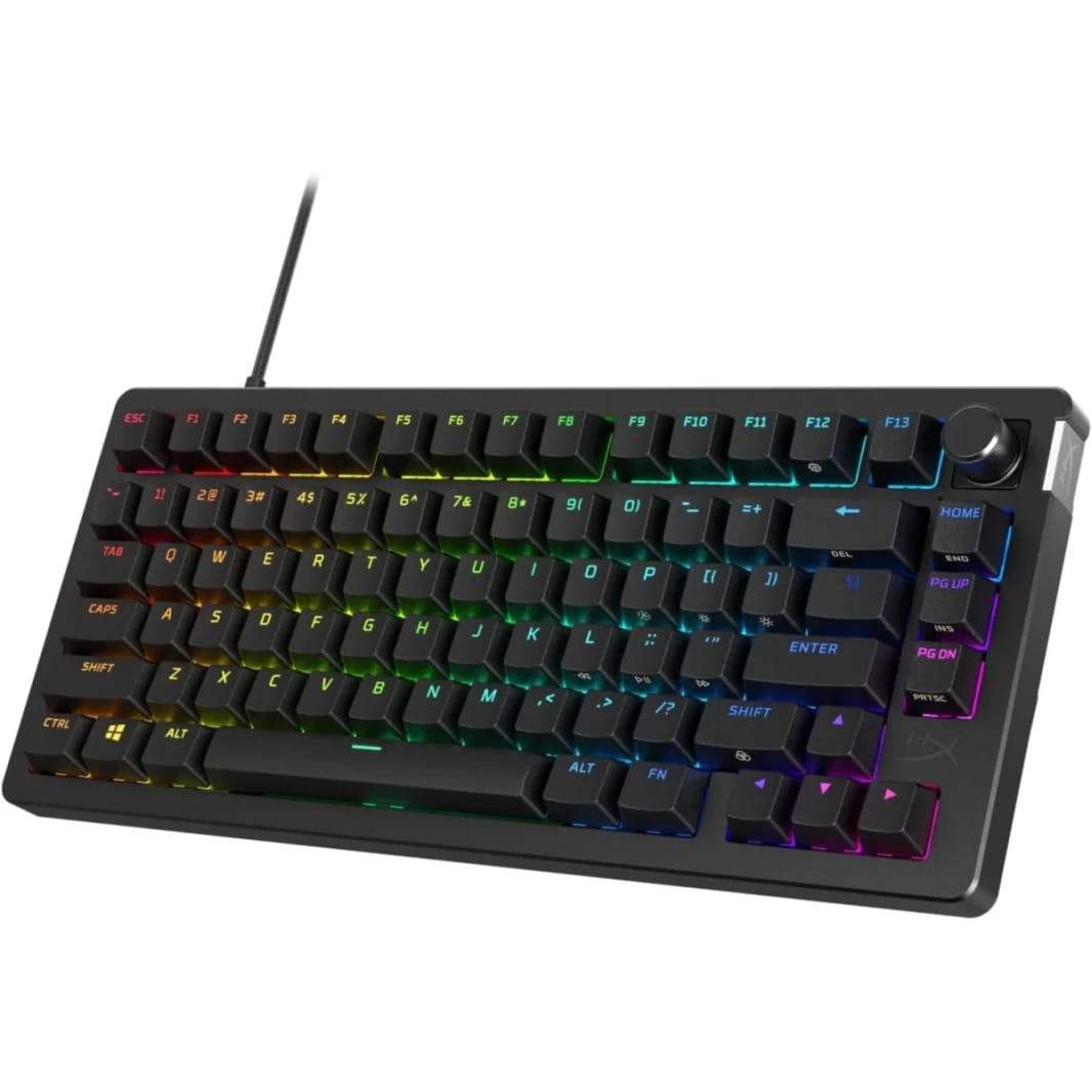 HyperX Alloy Rise 75 Mechanical Ultra-Customizable Hot-Swappable Switches Ambient Light Sensor Gasket Mounted Linear Switches