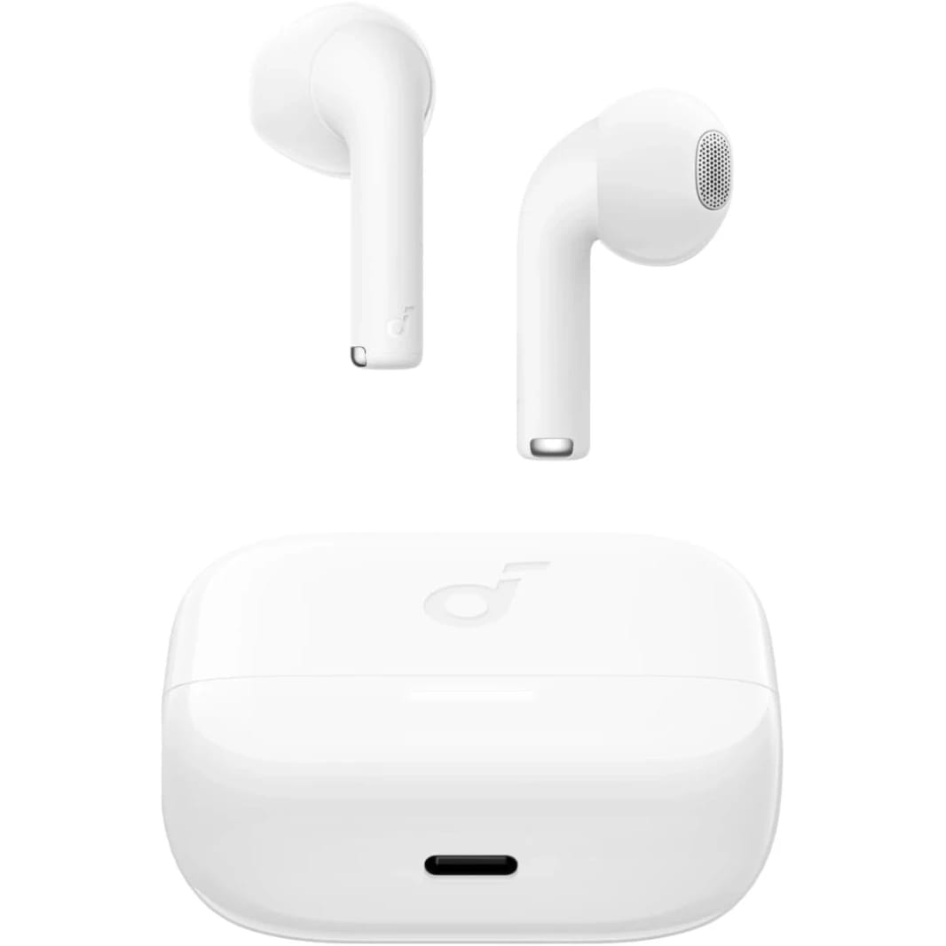 Anker Soundcore K20i, Semi-in-Ear Earbuds, Bluetooth Wireless, 36H Playtime, Fast Charge, Clear Sound, Comfortable Fit, ENC 2-Mic Clear Calls, Custom EQ, IPX5, Bluetooth 5.3, App Control - White