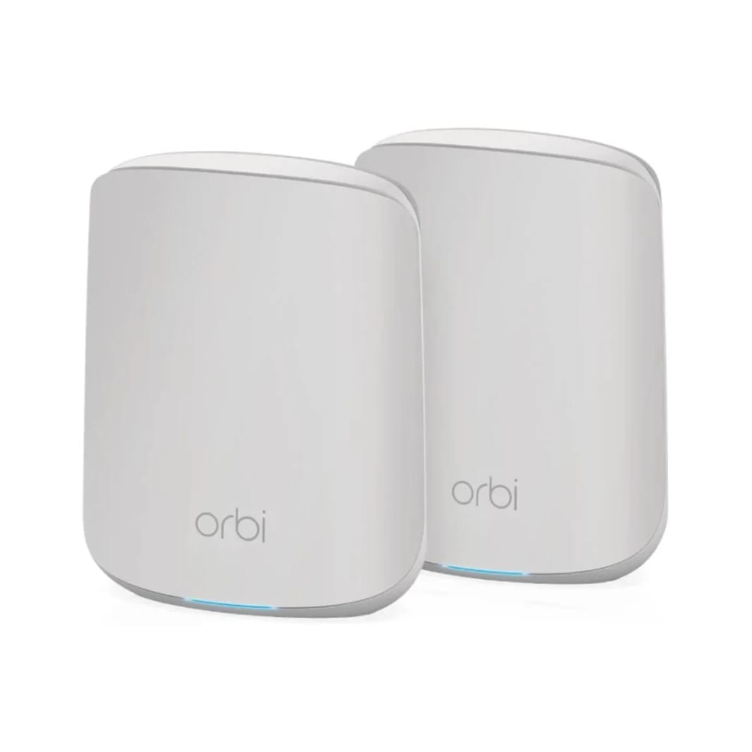 NETGEAR (RBK352) Orbi Mesh AX1800 (Up to 1.8 Gbps) Wi-Fi 6 Dual Band Router with 1 Satellite Extender Whole Home Coverage up to 2,500 sq. ft. and 30 Devices (2-Pack)