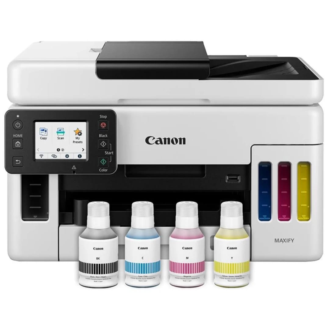 Canon MAXIFY GX6040 Ink Tank All-in-One Wireless Multi-function Machine (Copy/Print/Scan) w/ Automatic Document Feeder - White