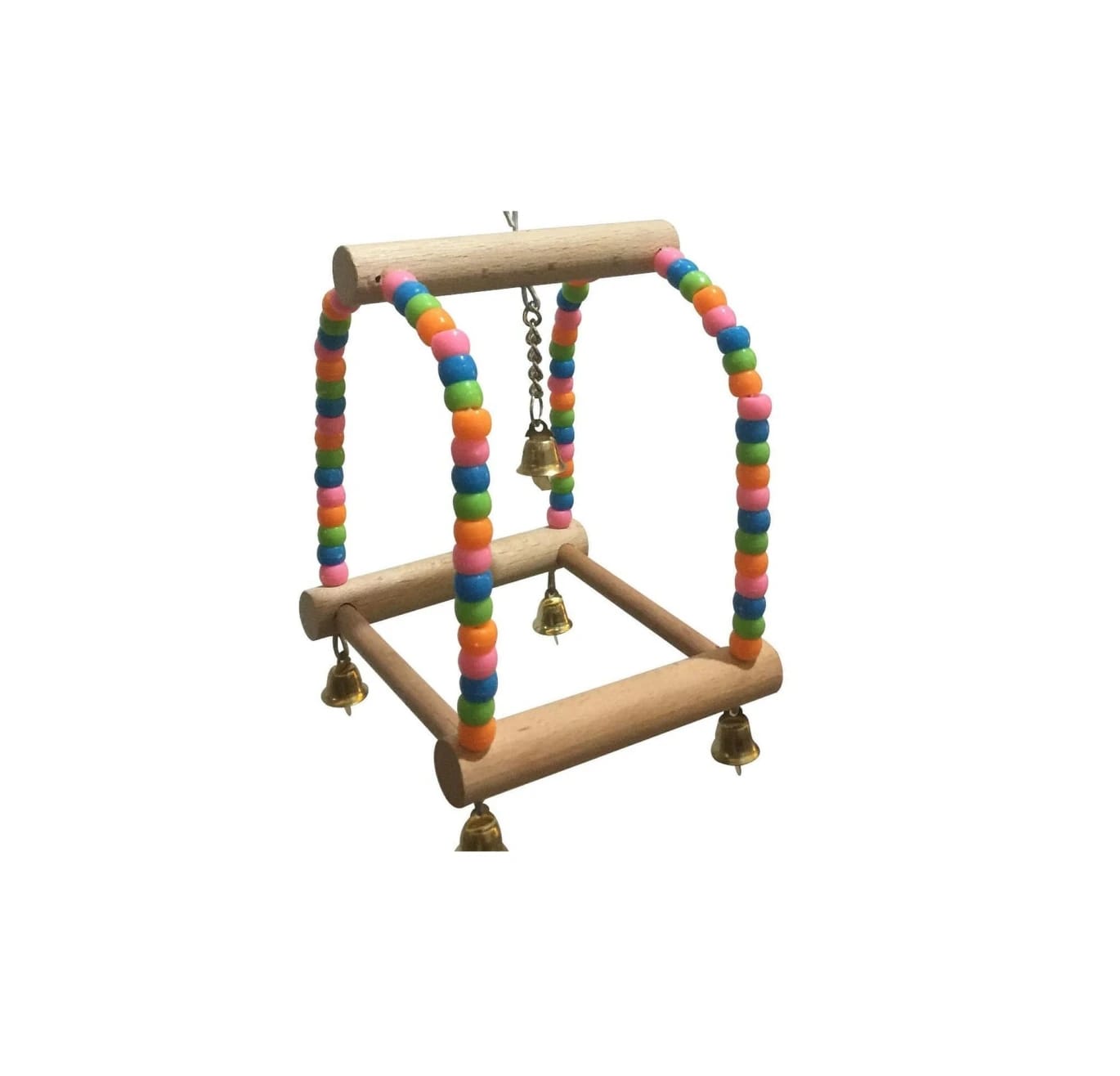 Wooden Parrot Toy H – Stimulates parrots to play and interact