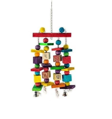 Wooden Parrot Toy B – A safe chewing toy