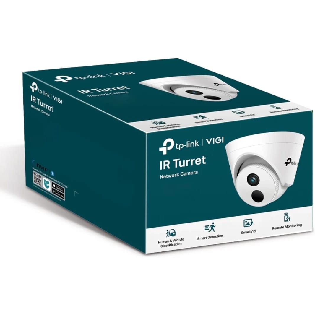TP-Link VIGI C440I 4MP IR Turret Network Camera Human & Vehicle Classification Smart Detection H.265+ Corridor Mode PoE Flexible Management