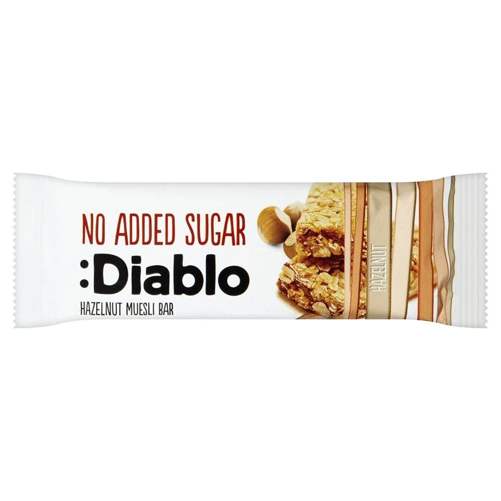 Diablo No Added Sugar Hazelnut Muesli Bar 30g