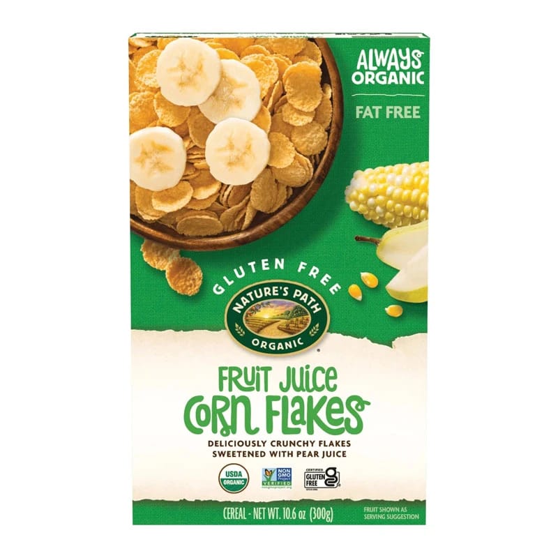 Nature's Path Organic Corn Flakes Cereal Fruit Juice Sweetened 300g