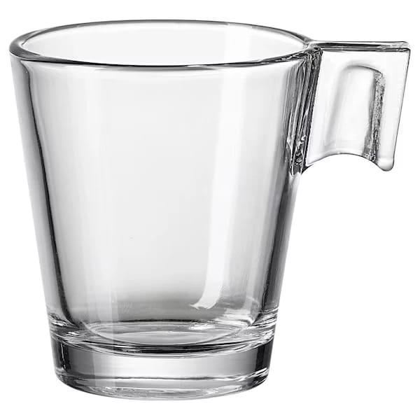 Espresso cup, clear glass, 8 cl