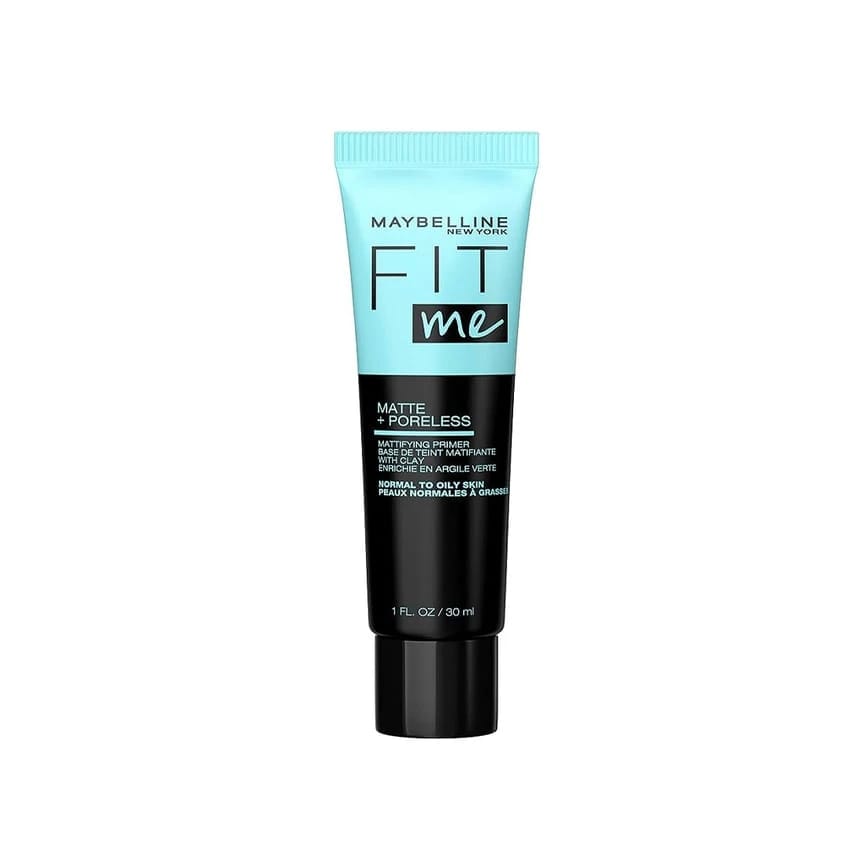 Maybelline Fit Me Matte + Poreless Mattifying Face Primer Makeup With Sunscreen, Broad Spectrum SPF 20, 16HR Wear, Shine Control, Clear, 1 Count