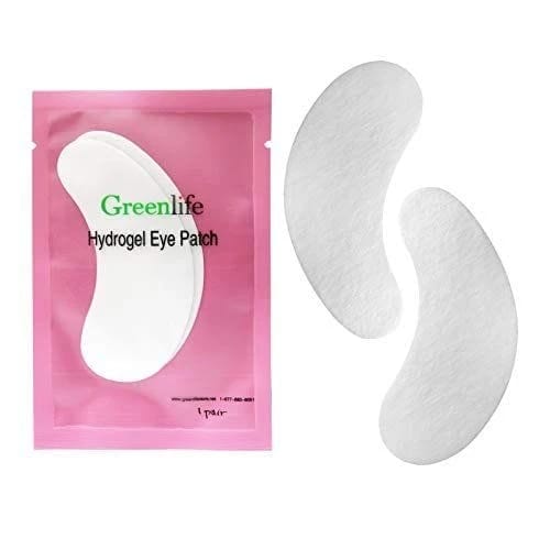 GreenLife 100 Naturel Eyelash Extension Under Eye Gel Pads patches kit Collagen with Aloe Vera Hydrogel Eye Patches