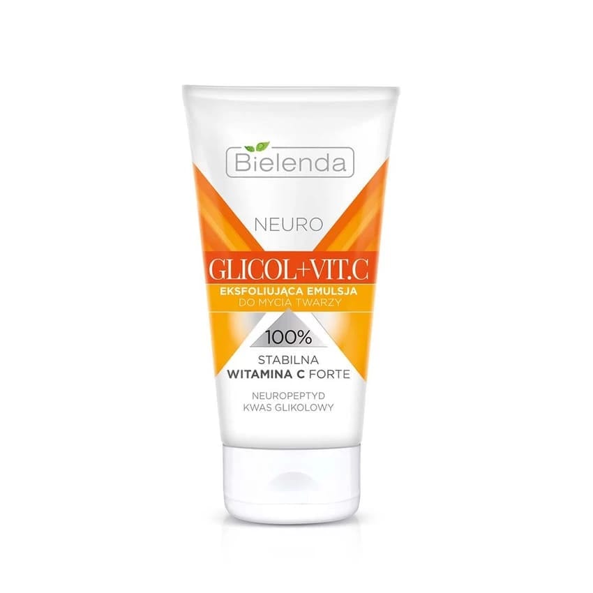 Bielenda glicol + vit c exfoliating face cleansing emulsion 150 gm