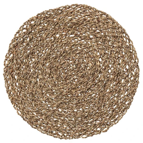 Place mat, natural/seagrass, 37 cm