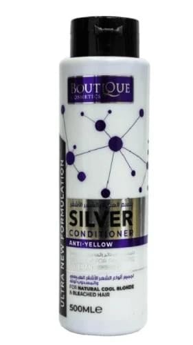 Boutique Cosmetics Silver Conditioner Anti-Yellow for Cool Blonde & Bleached Hair 500ml