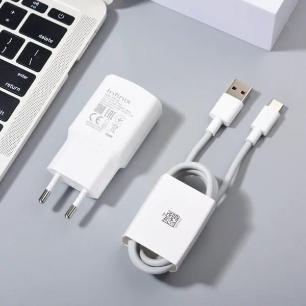 Infinix XC09 18W Charger 9V2A Fast Charging Power Adapter 6A USB Type C Cable
