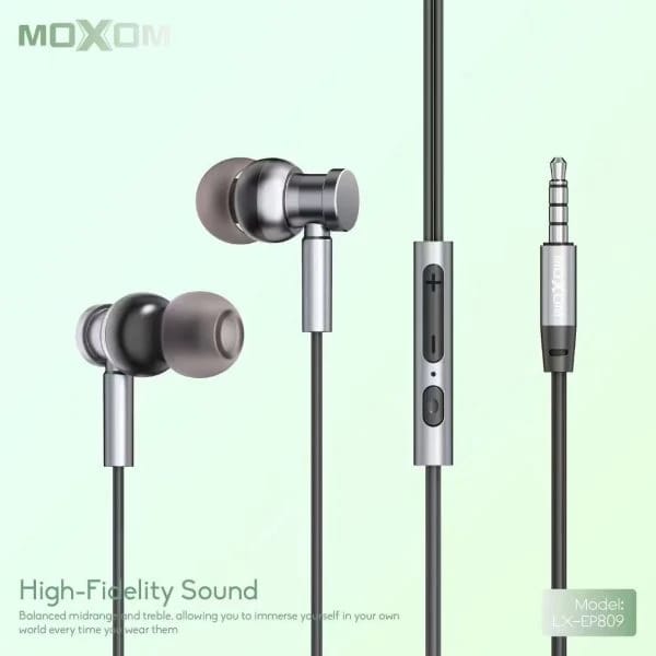 Moxom 3.5mm Earphone LX-EP809 Black