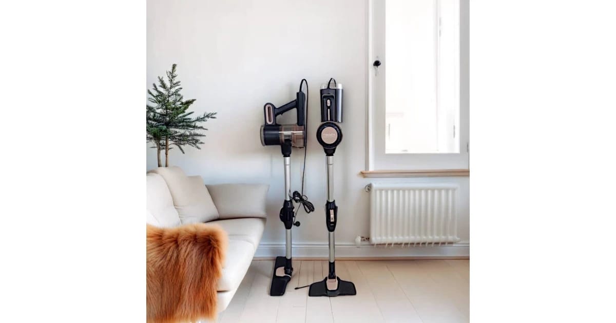 مكنسة كهربائية لاسلكية من BRKNDA خفيفة الوزن محمولة باليد مع شاشة LED وشفط قوي